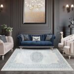 Covor Domino DS01B Gri/ Albastru