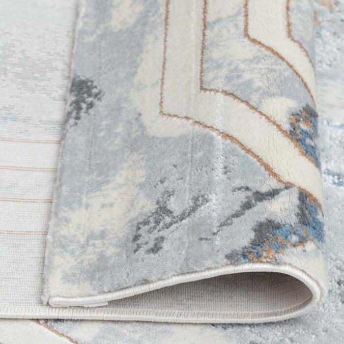 Covor Domino DS04B Gri/ Albastru - imagine 5