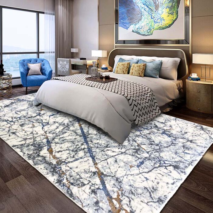 Covor Domino DS03 Gri/ Albastru - imagine 2