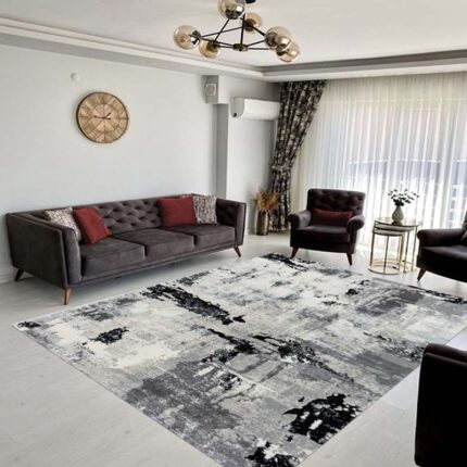 Covor Modern Rose 506 NEGRU