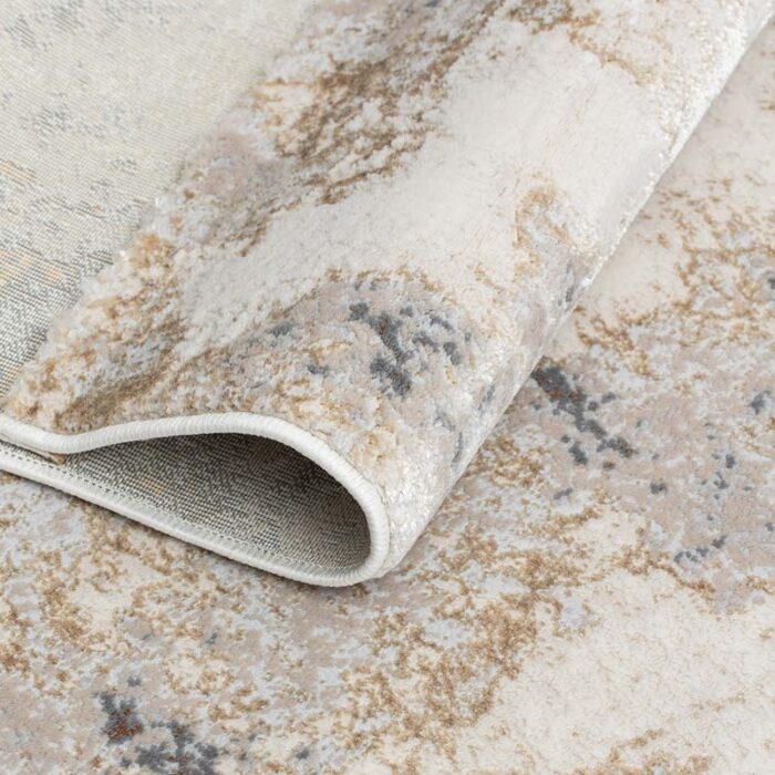 Covor Modern EFES cod: HE855 Cream/ Auriu - imagine 5