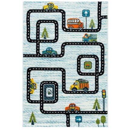 Covor pentru copii Polyanna cod: G6400 Alb/ Albastru - imagine 2