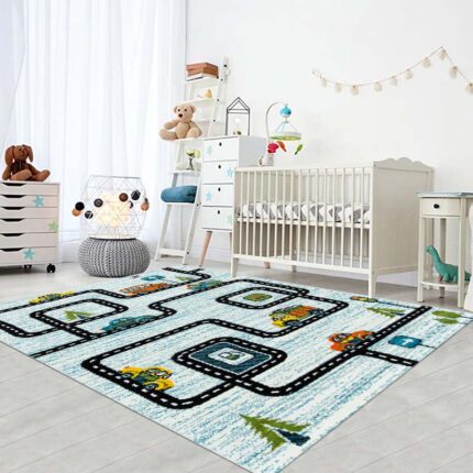 Covor pentru copii Polyanna cod: G6400 Alb/ Albastru