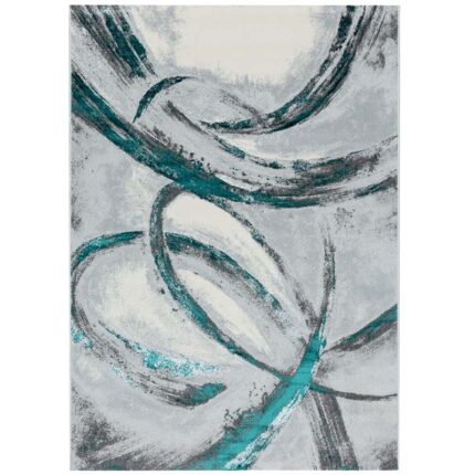 Covor Modern EFES cod: HE776 Gri/ Verde - imagine 2