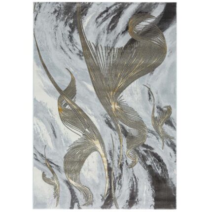 Covor Modern EFES cod: HE778 Gri/ Mustar - imagine 2