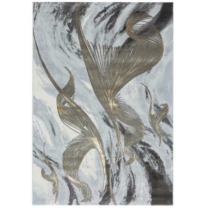 HE778 AURIU Covor Modern EFES cod: HE778 Gri/ Mustar - imagine 2