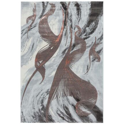 Covor Modern EFES cod: HE778 Gri/ Roz - imagine 2