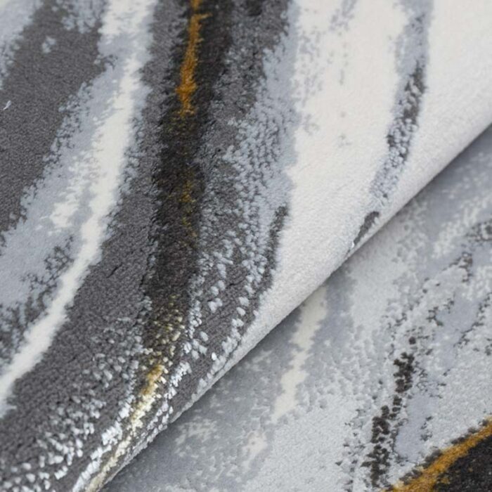 Covor Modern EFES cod: HE796 Gri/ Mustar - imagine 5