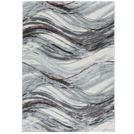 Covor Modern EFES cod: HE796 Gri/ Roz - imagine 2