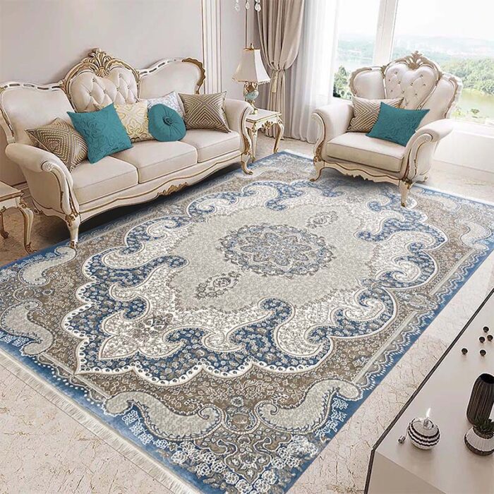 Covor Clasic Living Avangard 38151A Turcoaz - imagine 1