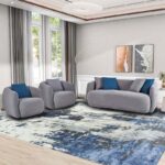 Covor living NOVA 51276B Albastru / Gri