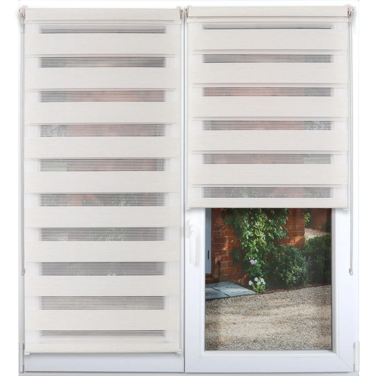 351045180600 RULOU ZEBRA 45X180 CM – CREM COMPOZIȚIE POLYESTER | JALUZELE - imagine 1