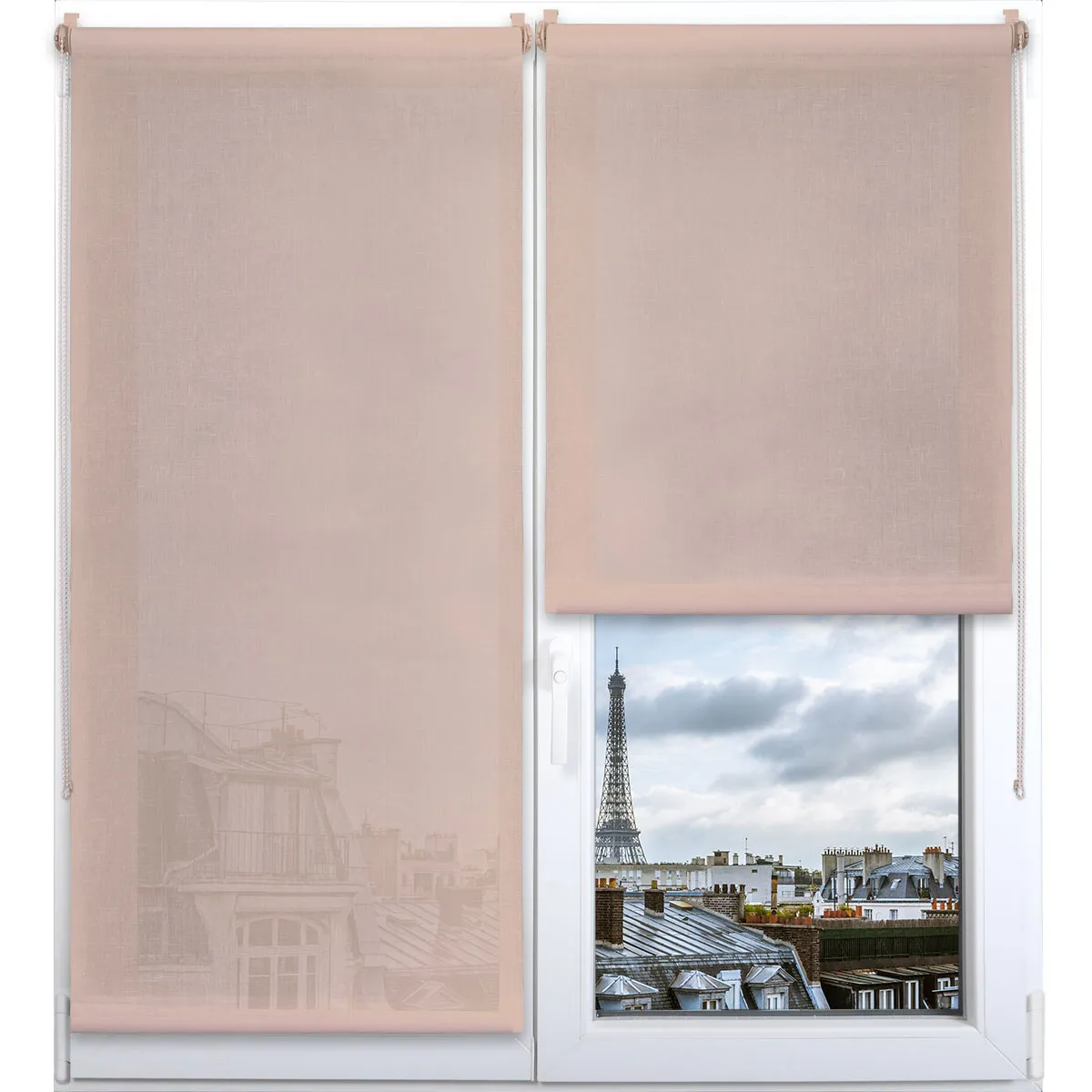 352915018071 RULOU TEXTIL 150X180 CM – ROZ PUDRA COMPOZIȚIE POLYESTER | JALUZELE - imagine 1