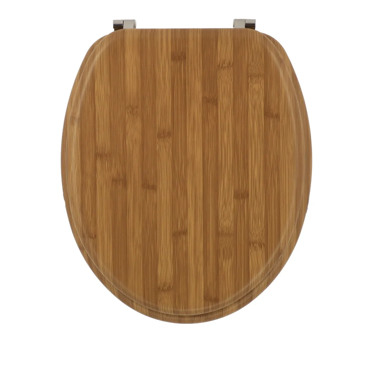 4119195 CAPAC TOALETĂ 45 CM MDF PRINDERI INOX - DESIGN BAMBOO | CAPACE WC - imagine 1