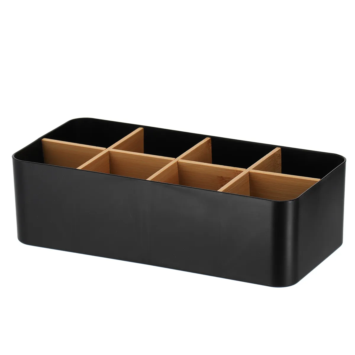 8306103 ORGANIZATOR X8 BAMBOO – NEGRU | ORGANIZATOARE BAIE - imagine 1