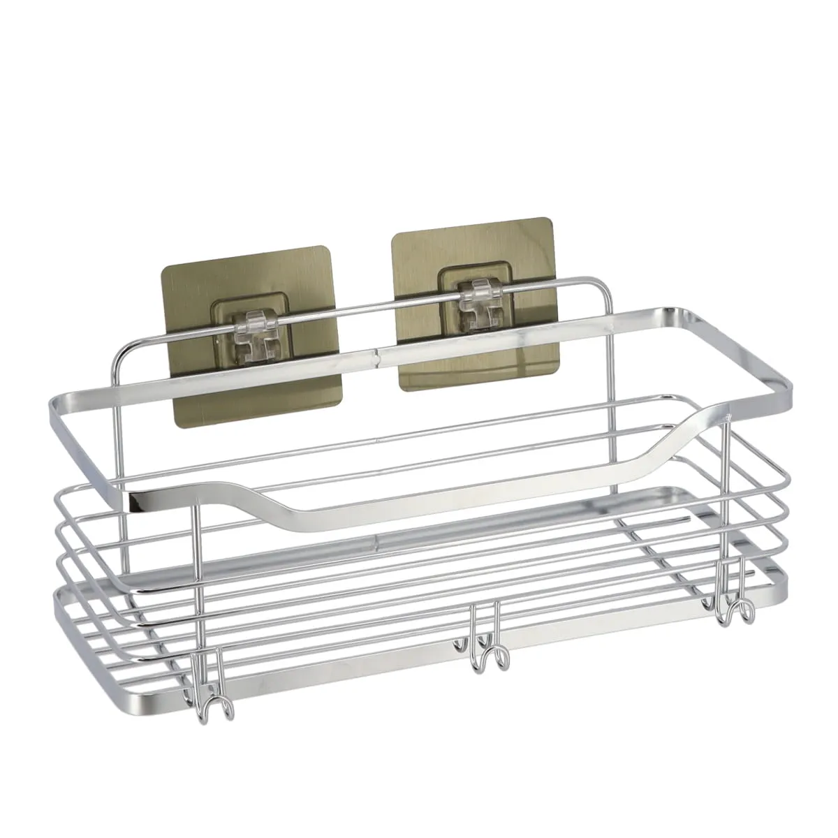 9101999 SUPORT MARE COSMETICE CU ADEZIV OTEL INOX - CROM | ETAJERE BAIE - imagine 1