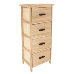 Corp mobilier MDF cu 4 sertare 86x37,5x27,5 cm - Natural  | Mobilier depozitare baie