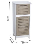 Mobilier baie MDF 1 ușă/1 sertar 83x30x36,5 cm - STOCKHOLM / Alb | Mobilier depozitare baie - imagine 2