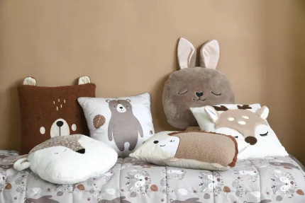 Pernă decorativă Gabin 40X40 cm, culoare natural, 100% poliester - imagine 4