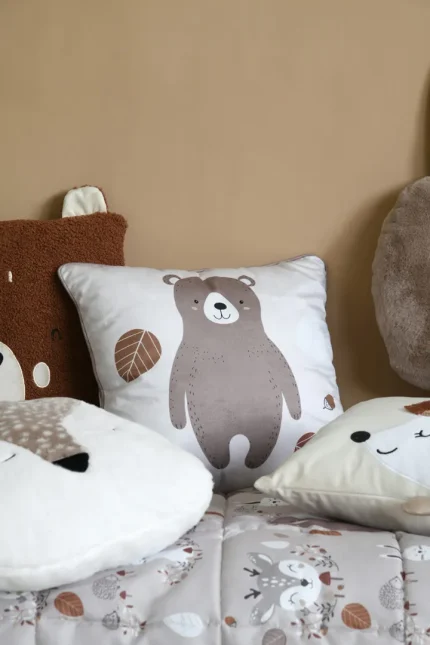 Pernă decorativă Gabin 40X40 cm, culoare natural, 100% poliester - imagine 5