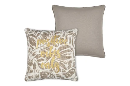 Pernă decorativă Hemera 40X40 cm, culoare greige, 100% bumbac - imagine 3