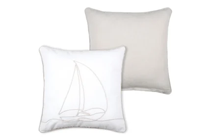 Pernă decorativă Dunes 40X40 cm, culoare alb, 45% poliester 55% bumbac - imagine 2