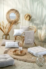 Pernă decorativă Dunes 40X40 cm, culoare alb, 45% poliester 55% bumbac - imagine 4