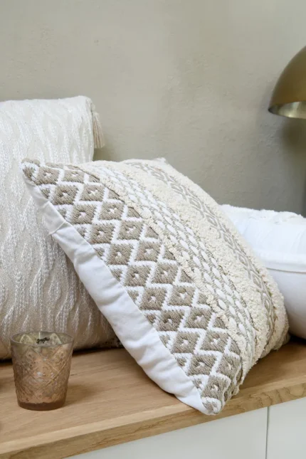 Pernă decorativă Balma 40X40 cm, culoare greige, 100% bumbac - imagine 6