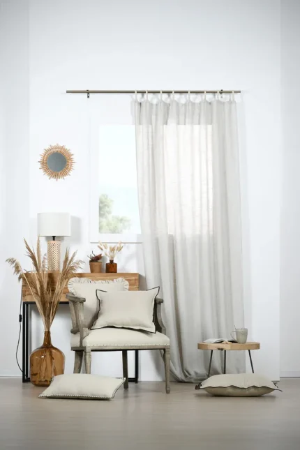 Pernă decorativă Aline 40X40 cm, culoare bej, 19% in 81% bumbac - imagine 5