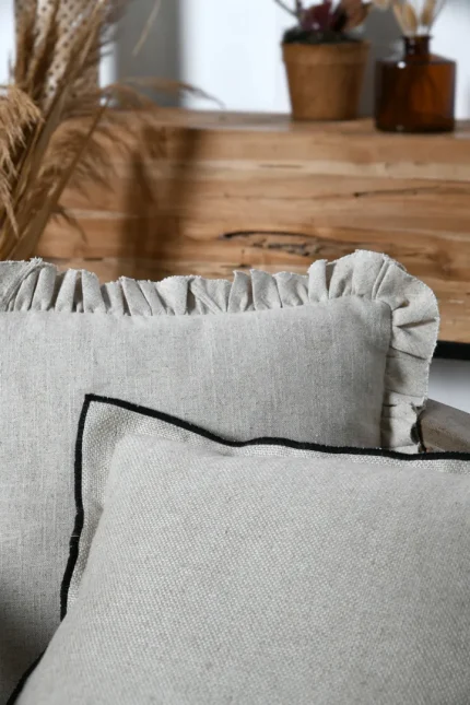 Pernă decorativă Aline 40X40 cm, culoare bej, 19% in 81% bumbac - imagine 6