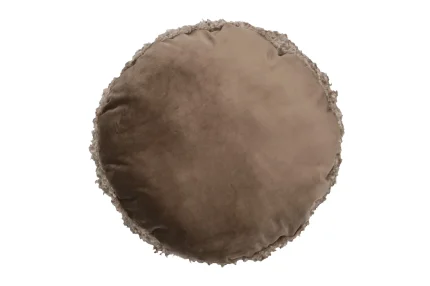 Pernă decorativă Cosylife Diam 40, culoare greige, 100% poliester - imagine 2