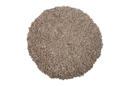 Pernă decorativă Cosylife Diam 40, culoare greige, 100% poliester - imagine 4