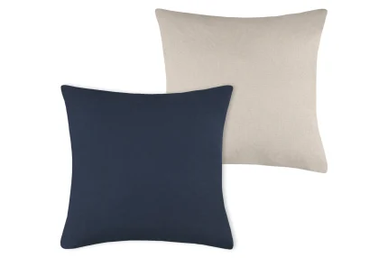 Pernă decorativă Duo 50X50 cm, culoare albastru/in, 100% bumbac - imagine 2