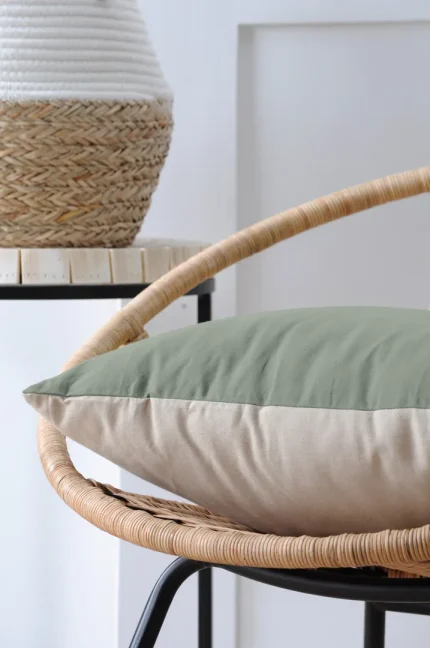 Pernă decorativă Duo 50X50 cm, culoare gri/in, 100% bumbac - imagine 4