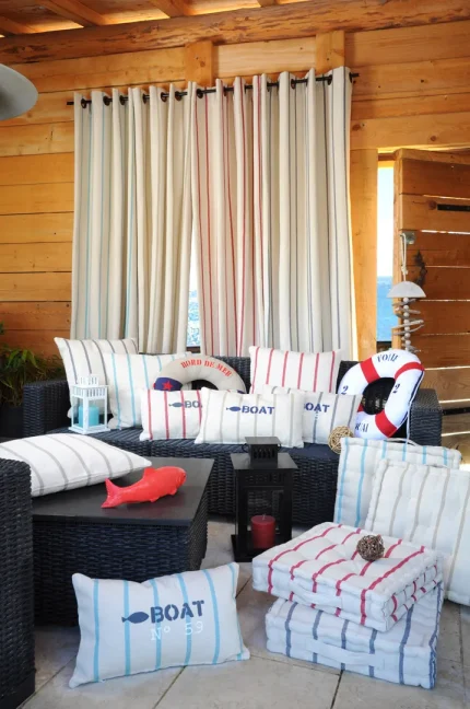 Pernă decorativă St Trop 50X50 cm, culoare in, 100% bumbac - imagine 2