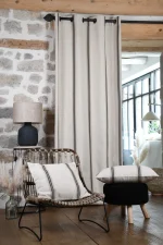 Pernă decorativă Montauban 50X50 cm, culoare alb/negru, 100% bumbac - imagine 2