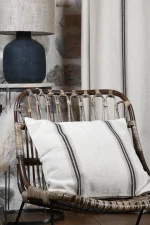 Pernă decorativă Montauban 50X50 cm, culoare alb/negru, 100% bumbac - imagine 3