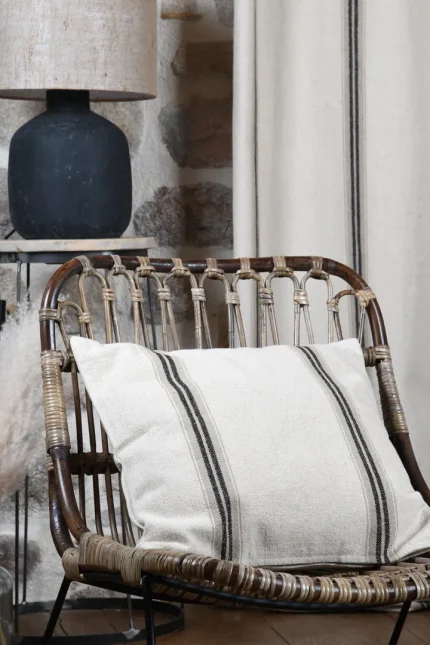 Pernă decorativă Montauban 50X50 cm, culoare alb/negru, 100% bumbac - imagine 3