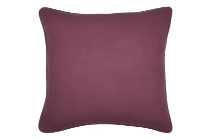 Pernă decorativă Coline 45X45 cm, culoare vișiniu, 100% bumbac - imagine 3