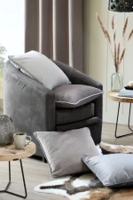 Pernă decorativă Morey 50X50 cm, culoare greige, 100% poliester - imagine 2