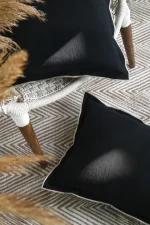 Pernă decorativă Helios 40X60 cm, culoare negru, 100% bumbac - imagine 8