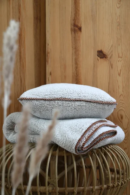 Pernă decorativă Winston 50X50 cm, culoare natural, 100% poliester - imagine 4