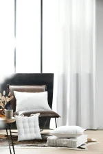 Pernă decorativă Dandy 45X45 cm, culoare crem, 100% poliester - imagine 5