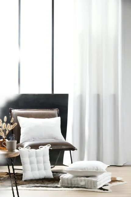 Pernă decorativă Dandy 45X45 cm, culoare crem, 100% poliester - imagine 5