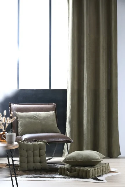 Pernă decorativă Dandy 45X45 cm, culoare gri verde, 100% poliester - imagine 5