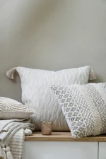 Pernă decorativă Balma 45X45 cm, culoare in, 10% lurex 90% bumbac - imagine 6