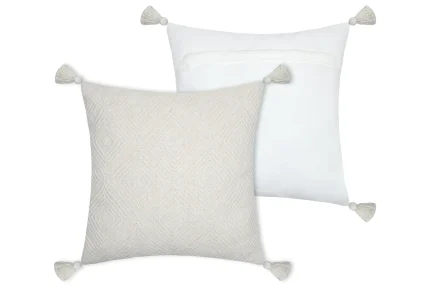 Pernă decorativă Balma 45X45 cm, culoare ivoriu, 100% bumbac - imagine 3