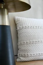 Pernă decorativă Balma 45X45 cm, culoare alb, 100% bumbac - imagine 6