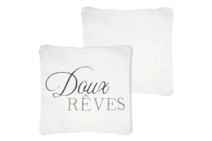 Pernă decorativă Doureve 45X45 cm, culoare natural, 100% poliester - imagine 3