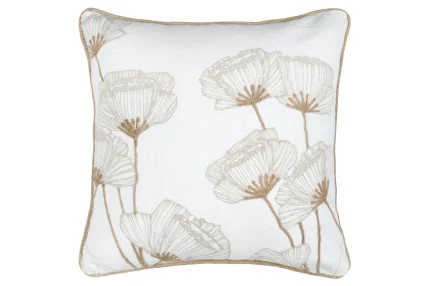 Pernă decorativă Oriana 45X45 cm, culoare natural, 45% poliester 55% bumbac - imagine 4
